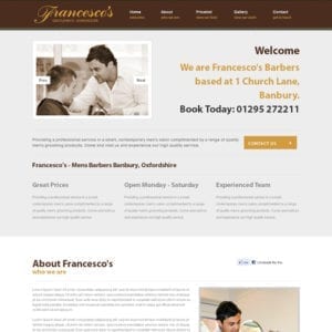 Website Design - Francesco's Barbers
