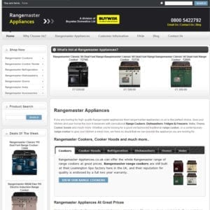 Website Design - Rangemaster Appliances
