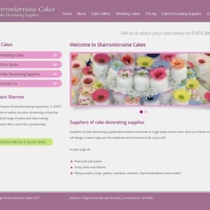 Website Design - Sharron Lorraine Cakes