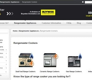 Web Design | Rangemaster Appliances