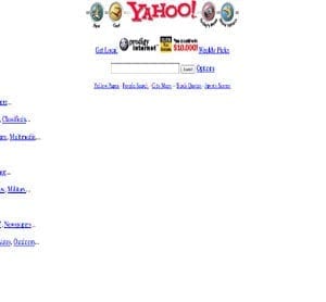 Old Yahoo Website