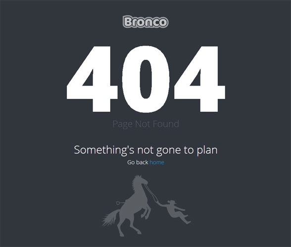 Bronco 404 Page Error