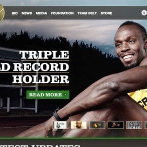 Usain Bolt website designer